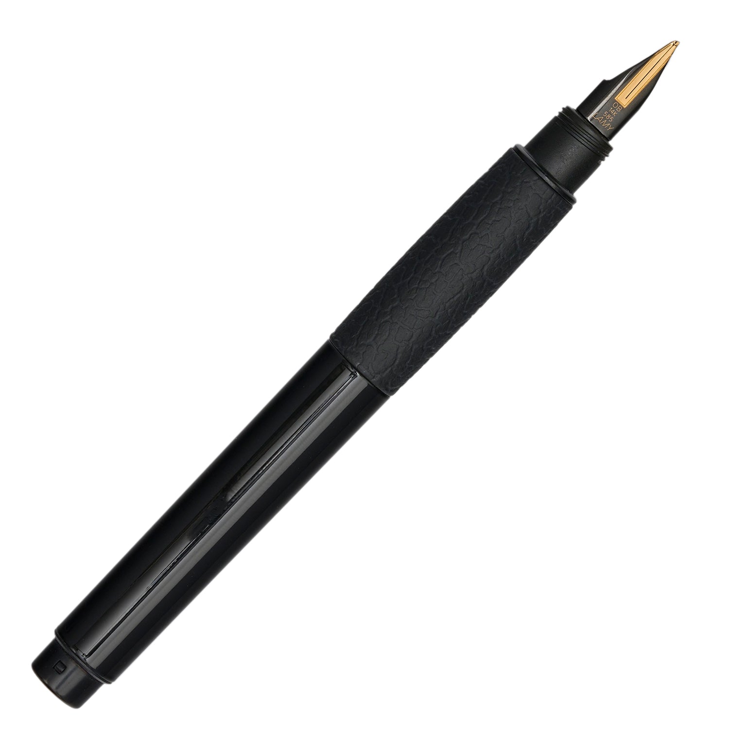 LAMY Z90 Accent Grip Section - Leather Black For Lamy Accent pen black Lamy account fountain pen uncapped. 