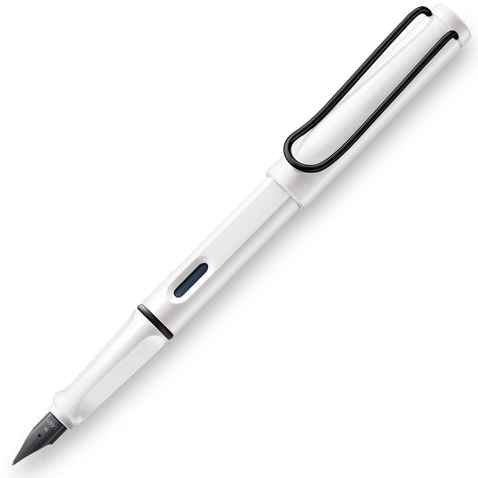 LAMY Safari Fountain Pen - White with Black Clip Special Edition