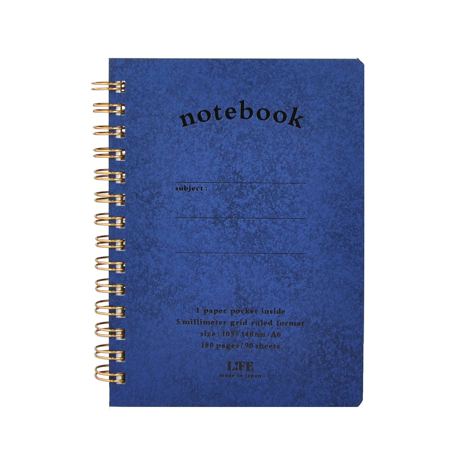 LIFE Pocket Notes Spiral Notebook- A6 - Blue Made in Japan