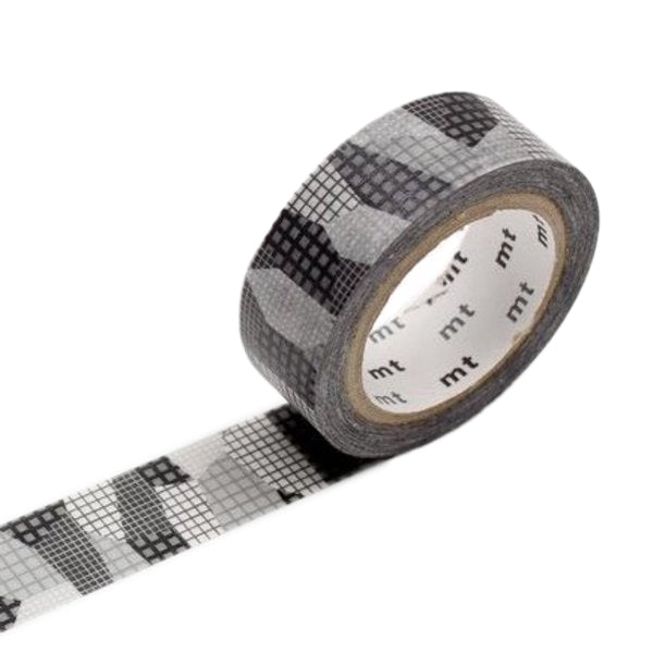 MT Washi Tape Patterns Made in Japan Separate Check Monochrome - MT01D457