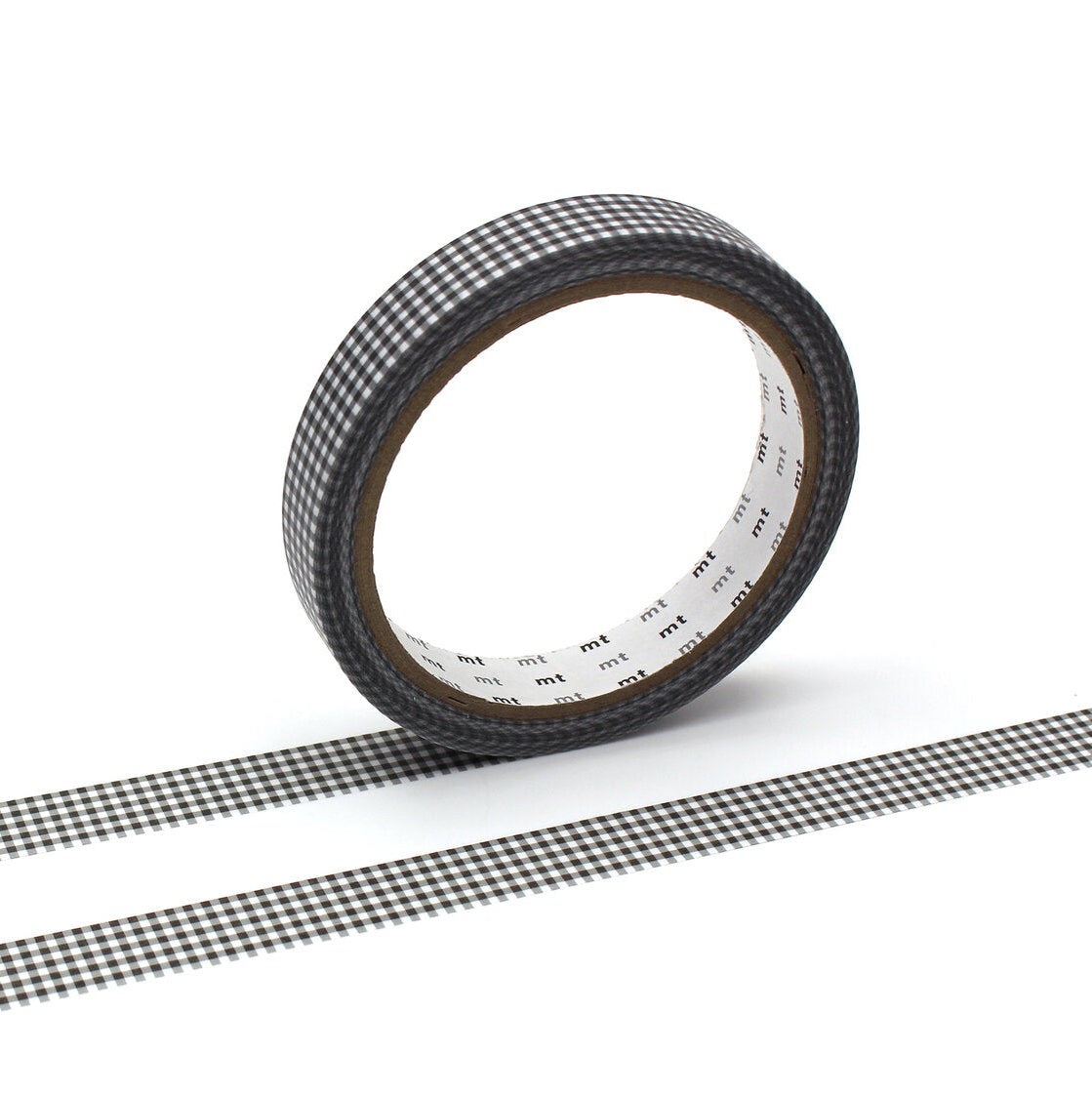 MT Washi Tape - Large Core - Wrapping Series by MT Checkered Black - Made in Japan