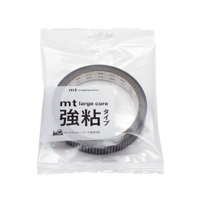 MT Washi Tape - Large Core - Wrapping Series by MT Checkered Black - Made in Japan