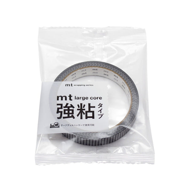 MT Washi Tape - Large Core - Wrapping Series by MT Checkered Black - Made in Japan