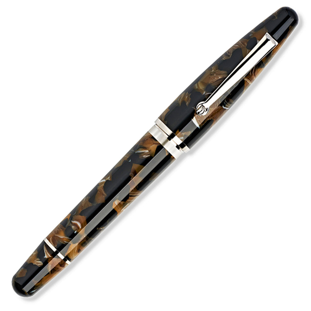 Maiora Ultra Ogiva T22 Fountain Pen - Titanium #8 Nib - Limited Edition - Gea Brown - Made in Italy capped