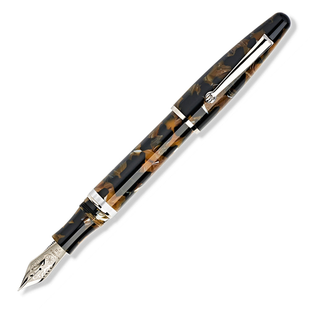 Maiora Ultra Ogiva T22 Fountain Pen - Titanium #8 Nib - Limited Edition - Gea Brown - Made in Italy