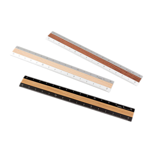 Midori Aluminum and Wood Ruler 15 cm  assorted