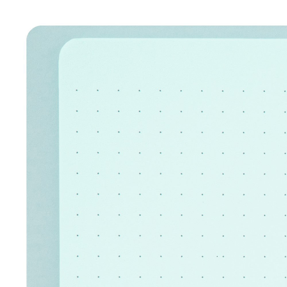 Midori Soft Color Ring Notebook - A5 - Dot Grid - Blue - Made in Japan dot grid detail