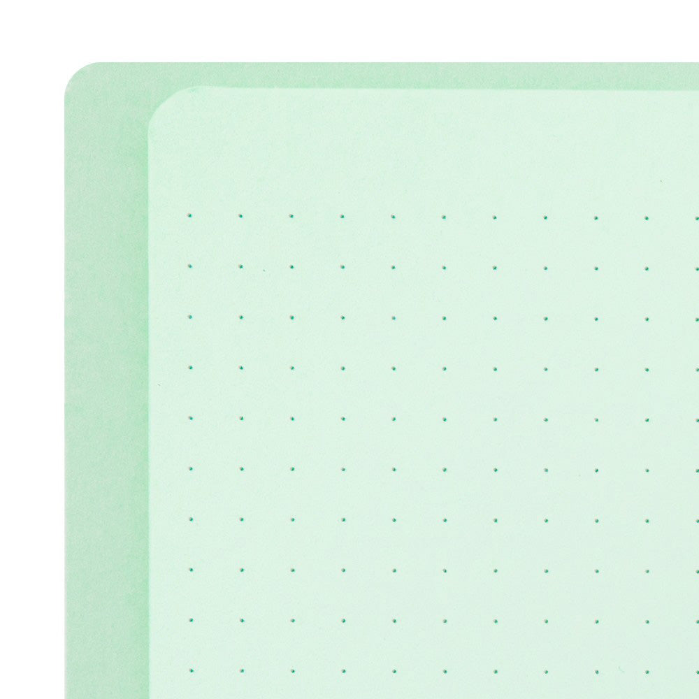 Midori Soft Color Ring Notebook - A5 - Dot Grid - Green Made in Japan dot grid detail