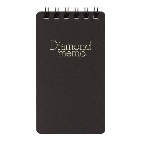 Midori Diamond Memo Pad - Small - Lined - Black - Pocket Sized - Made in Japan
