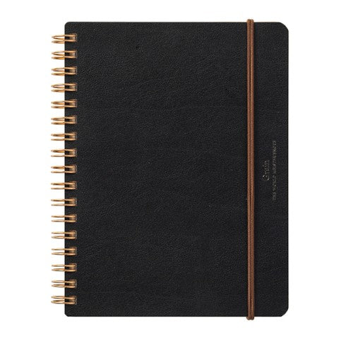 Midair Grain Ring Notebook World Meister's Note Leather B6 Black