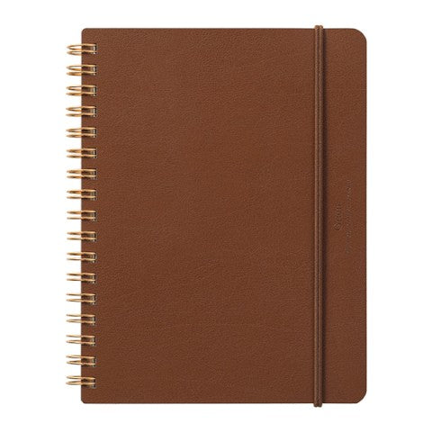 Midair Grain Ring Notebook World Meister's Note Leather B6 Brown Made in Japan