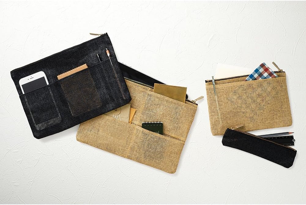 Midori PS Paper Code Pouch - Black - Made in Japan lifestyle