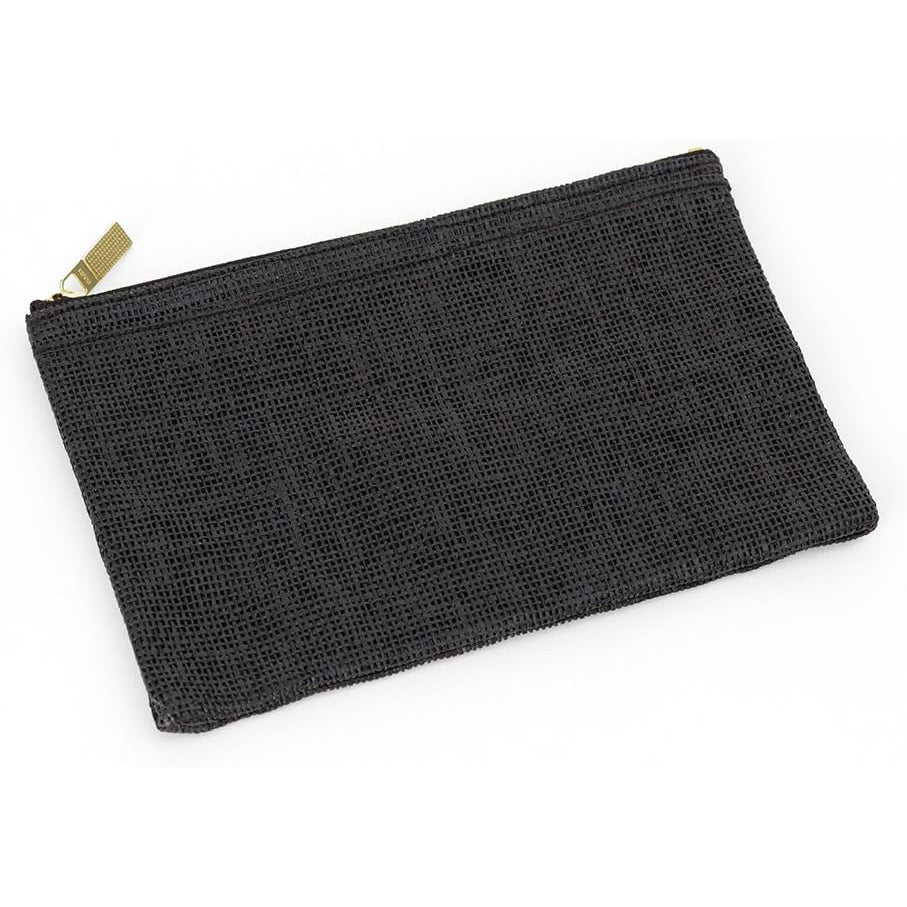 Midori PS Paper Code Pouch - Black - Made in Japan angle