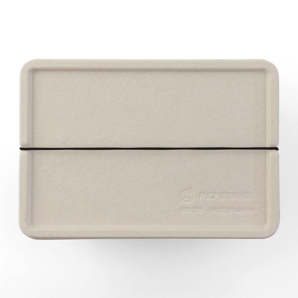 Midori Pulp Storage Post Card & Tool Box - Gray - Made in Japan top