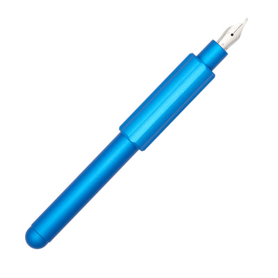 Monteverde Axis Aluminum Pocket Fountain Pen - Matte Blue posted