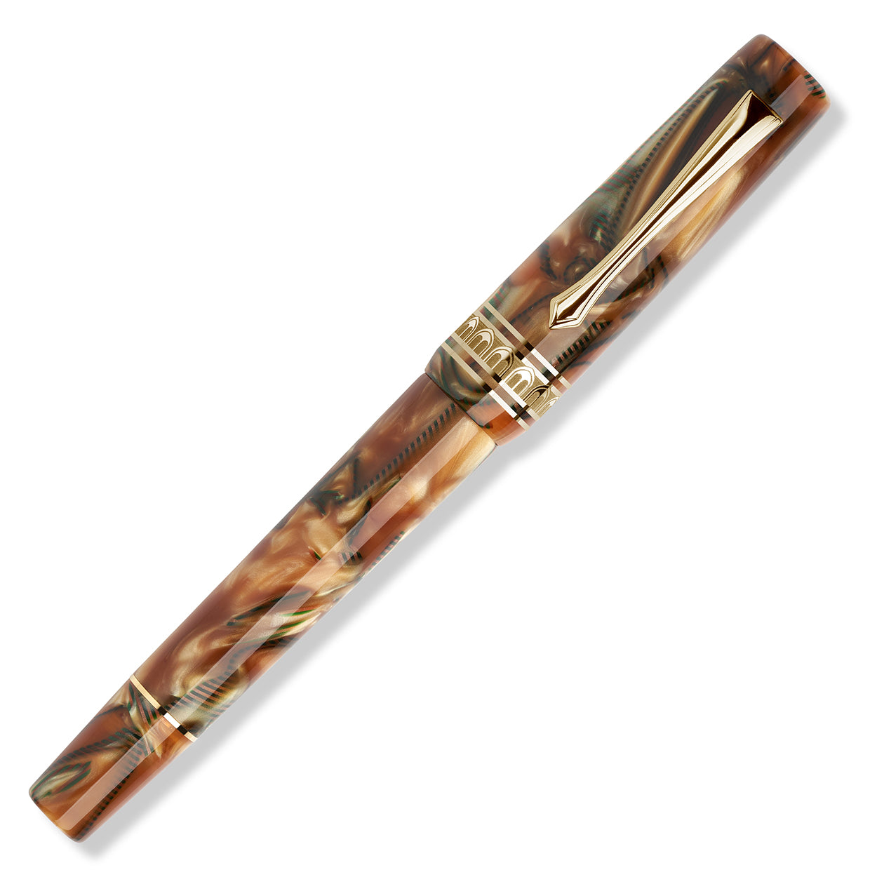 Nettuno N-E 2.0 Fountain Pen - Anemone Orange - Made in Italy Capped