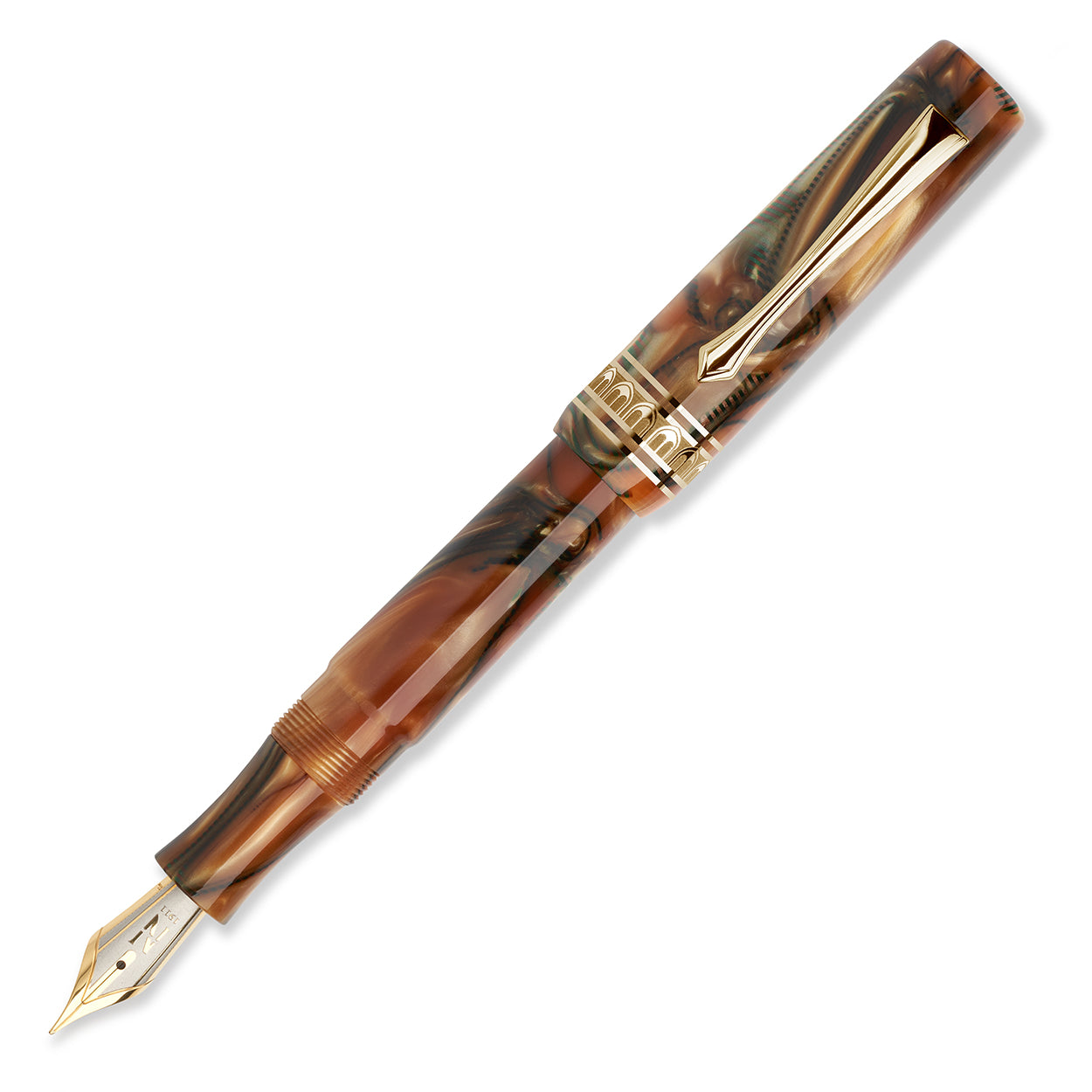 Nettuno N-E 2.0 Fountain Pen - Anemone Orange - Made in Italy Posted