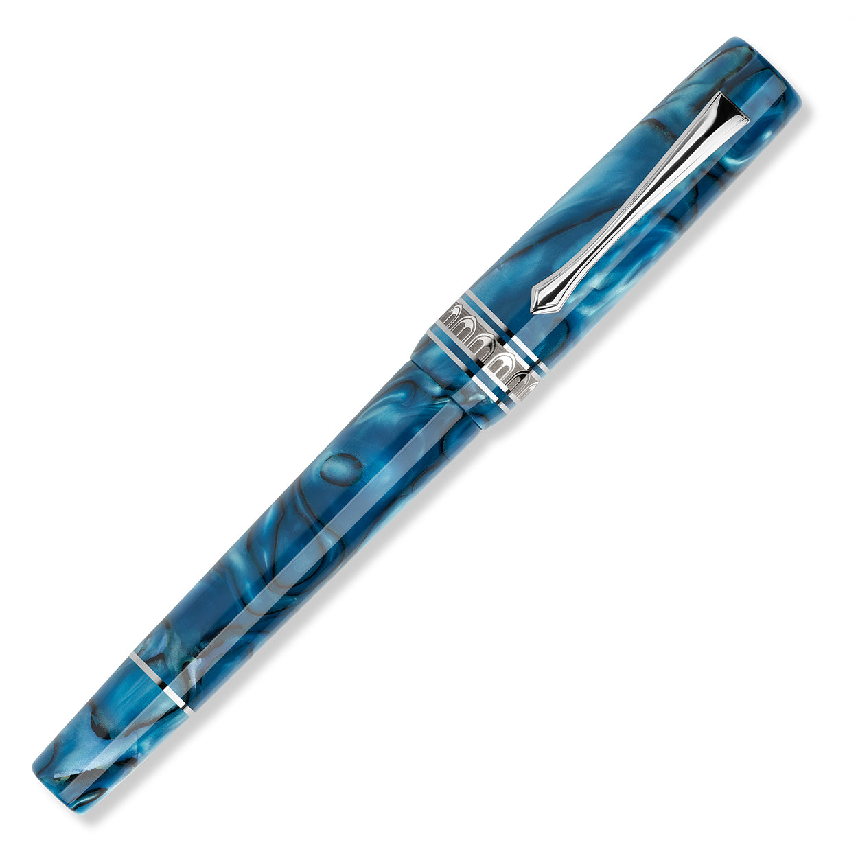 Nettuno N-E 2.0 Fountain Pen - Thalassa Blue - Made in Italy capped