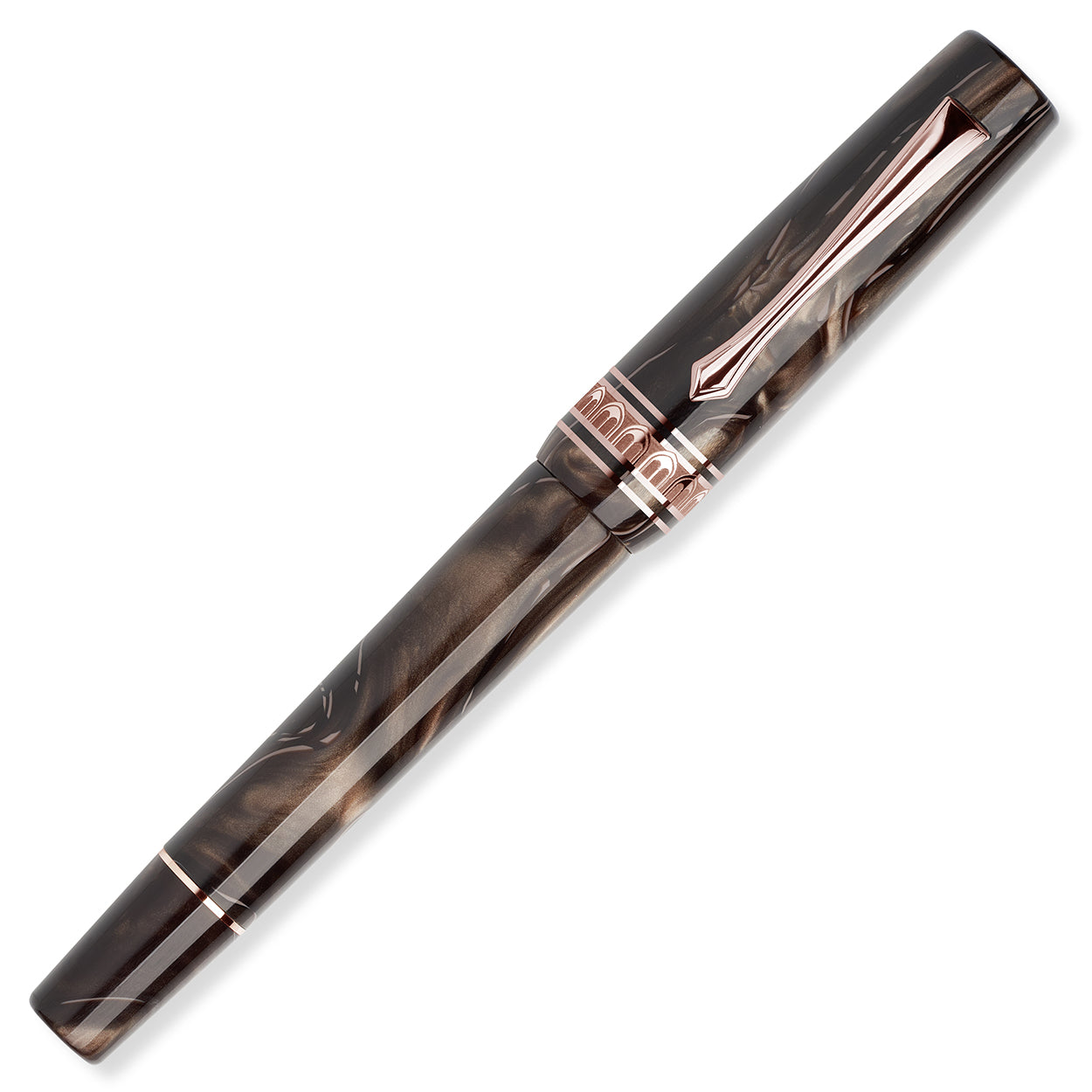 Nettuno N-E 2.0 Fountain Pen -  Leviatano Grey - Made in Italy capped
