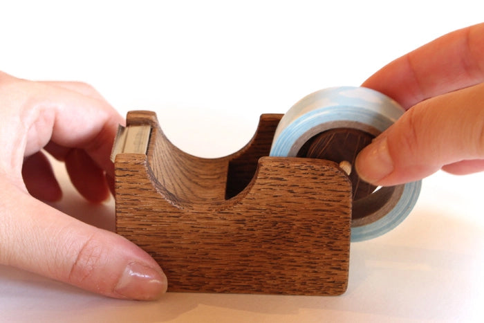 Oak Village Tape Dispenser - Small - Fitting Tape - Made in Japan