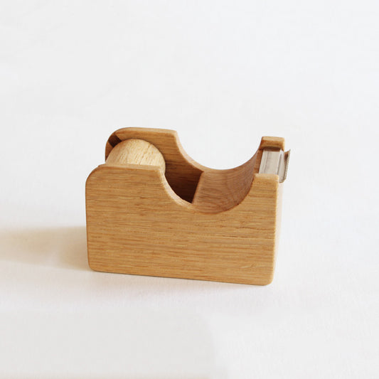 Oak Village Tape Dispenser - Small - Natural Oak - Made in Japan