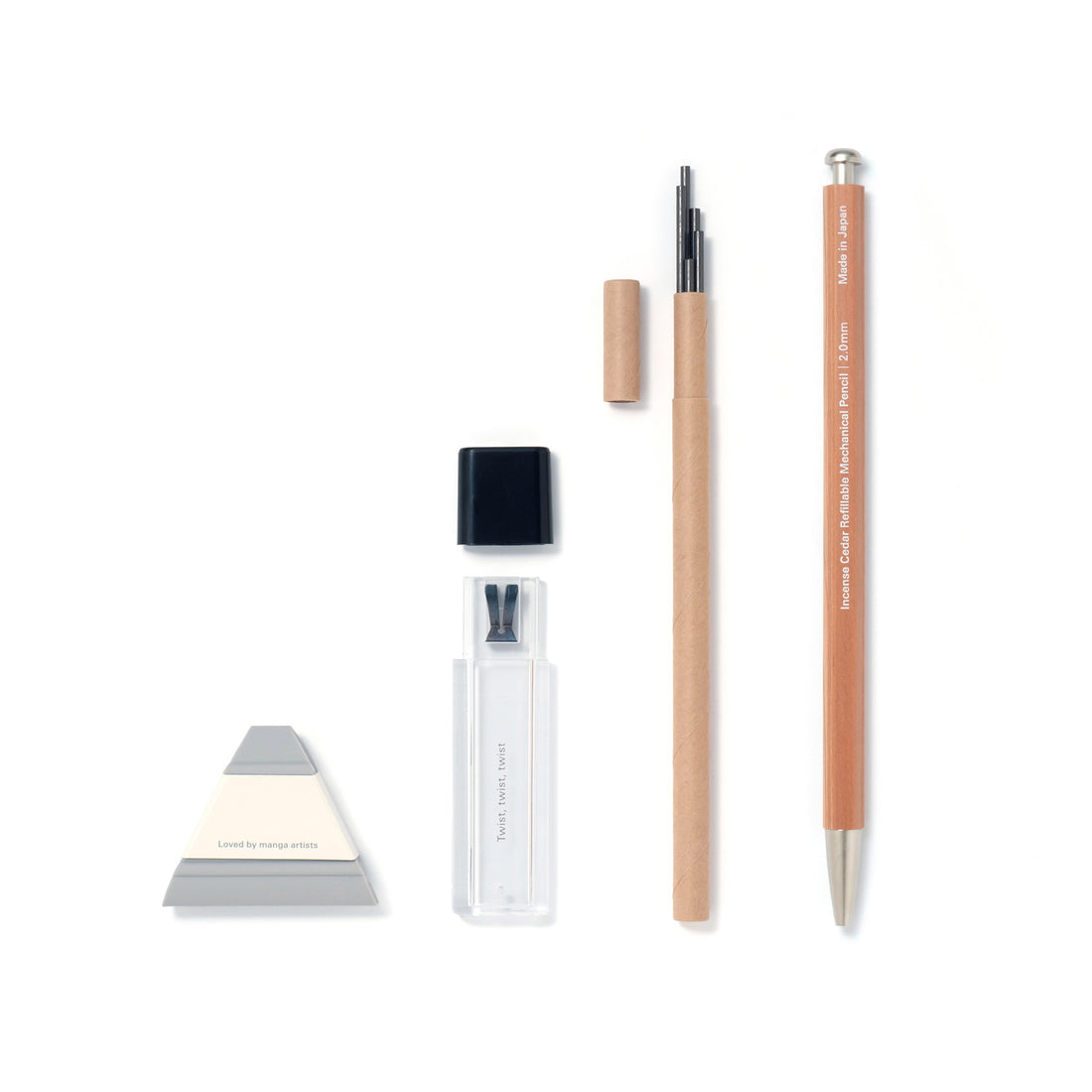 Object Index Elementary Pencil Set Natural Made in Japan The Paper Mind