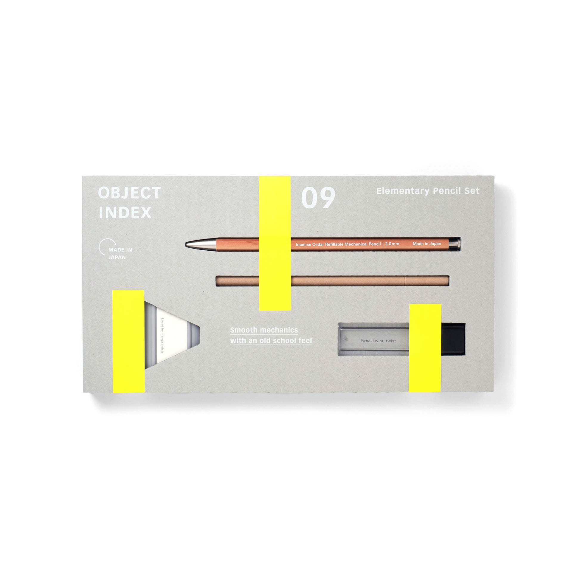 Object Index Elementary Pencil Set - Natural Made in Japan box