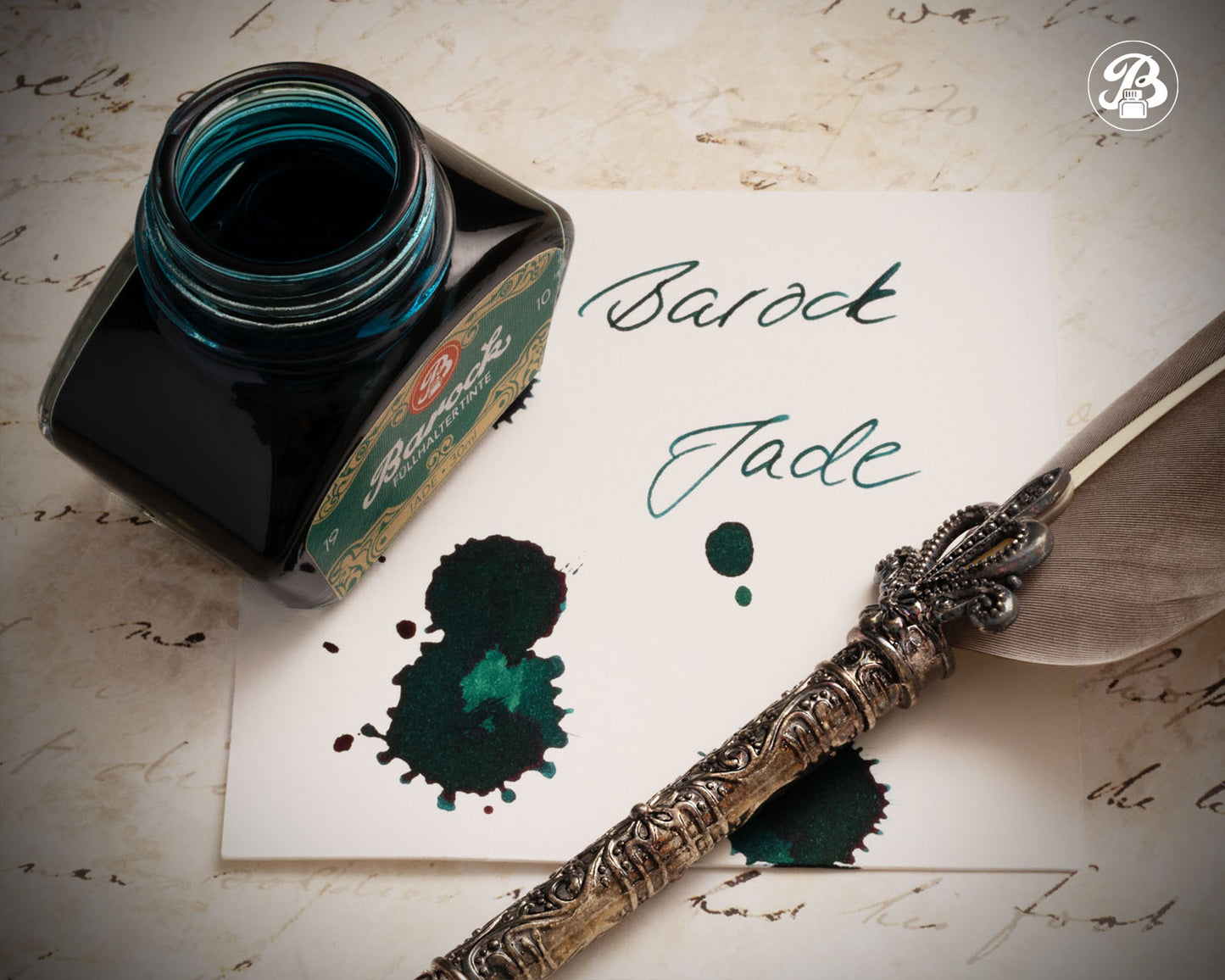 Octopus Fluids Barock 1910 Fountain Pen Ink - 30 ml Bottle - Jade lifestyle