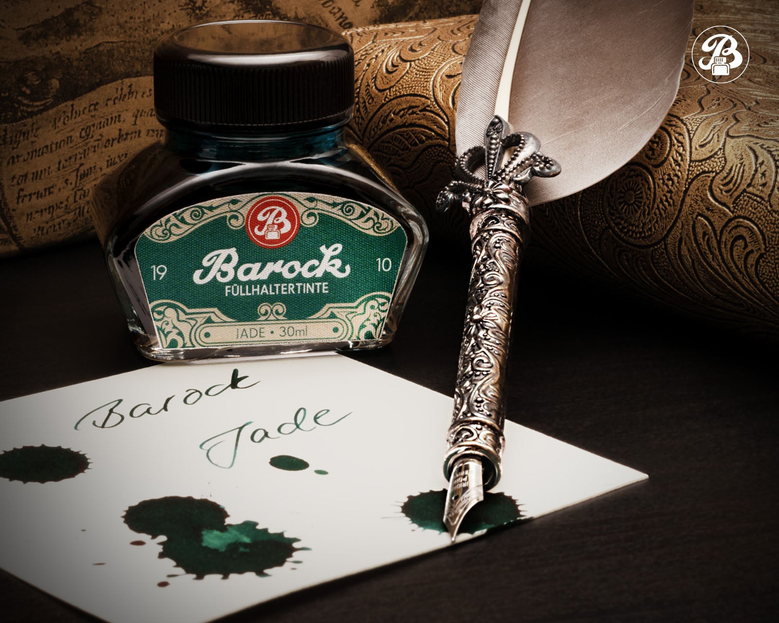 Octopus Fluids Barock 1910 Fountain Pen Ink - 30 ml Bottle - Jade lifestyle