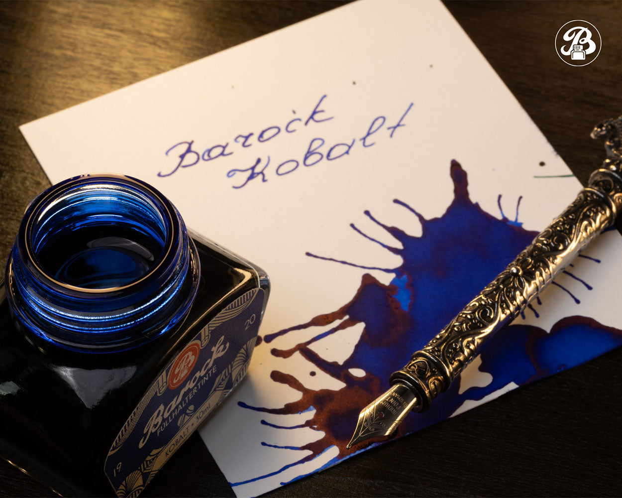 Octopus Fluids Barock 1920 Fountain Pen Ink - 30 ml Bottle - Kobalt lifestyle