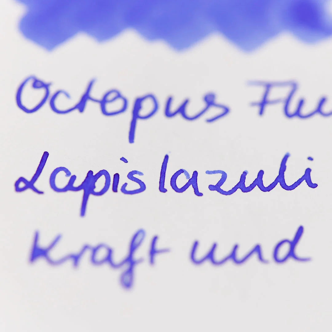 Octopus Fluids Fountain Pen Ink - 30 ml Bottle - Lapislazuli Blue -  Made in Germany writing sample
