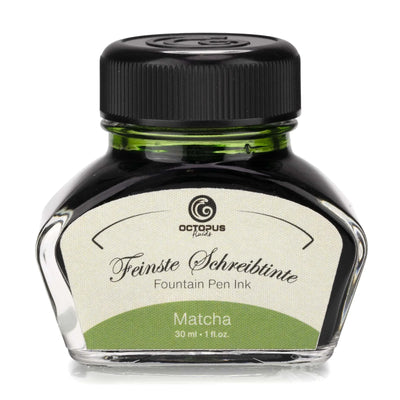 Octopus Fluids Fountain Pen Ink - 30 ml Bottle - Matcha Green - Made in Germany