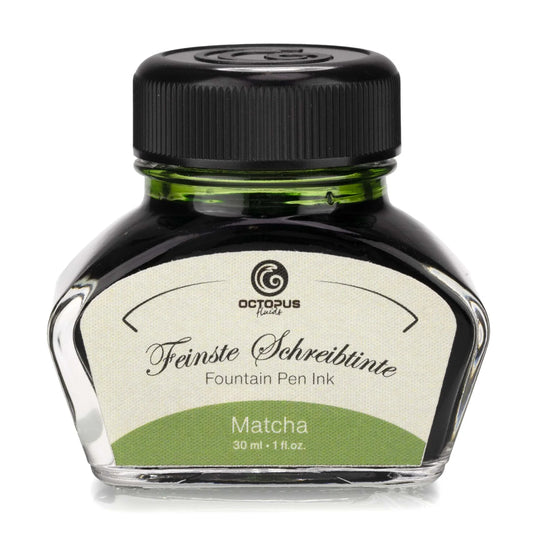 Octopus Fluids Fountain Pen Ink - 30 ml Bottle - Matcha Green - Made in Germany