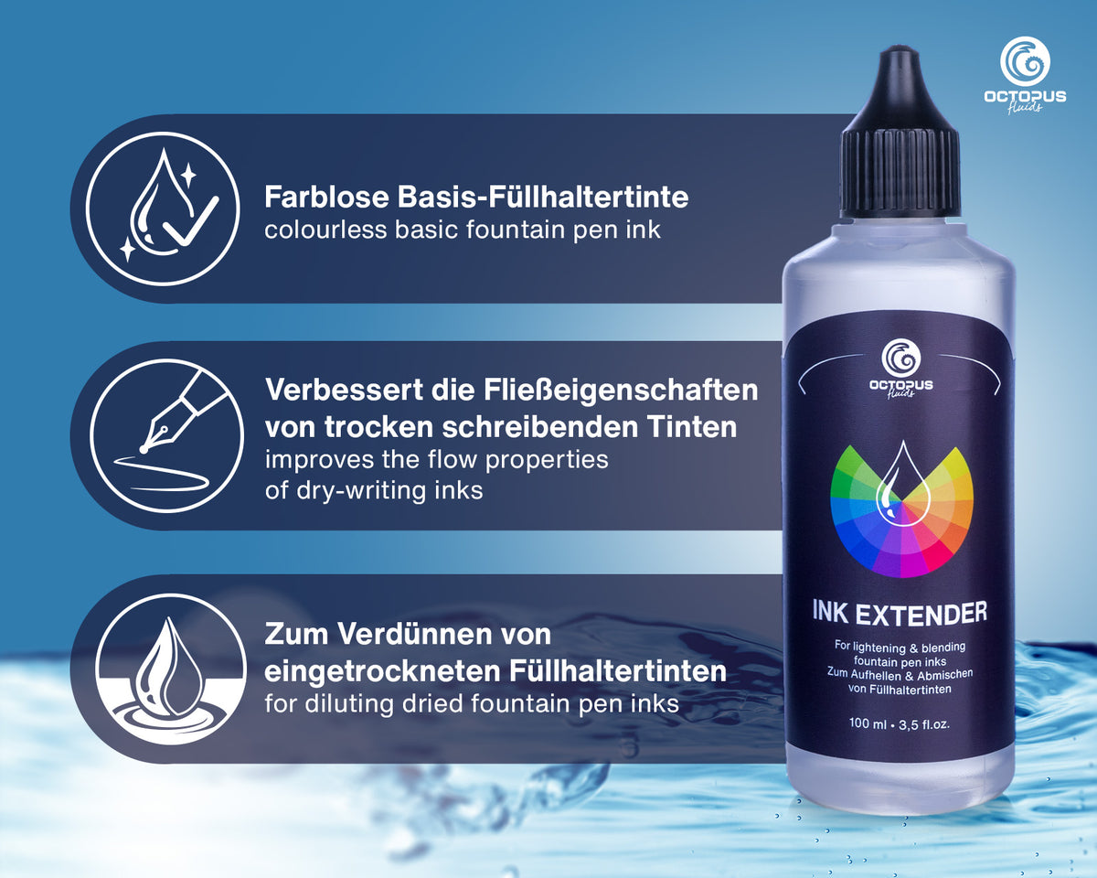 Octopus Ink Dye Octopus Fluids Colorless Fountain Pen Ink Extender For Mixing and Dilu ...