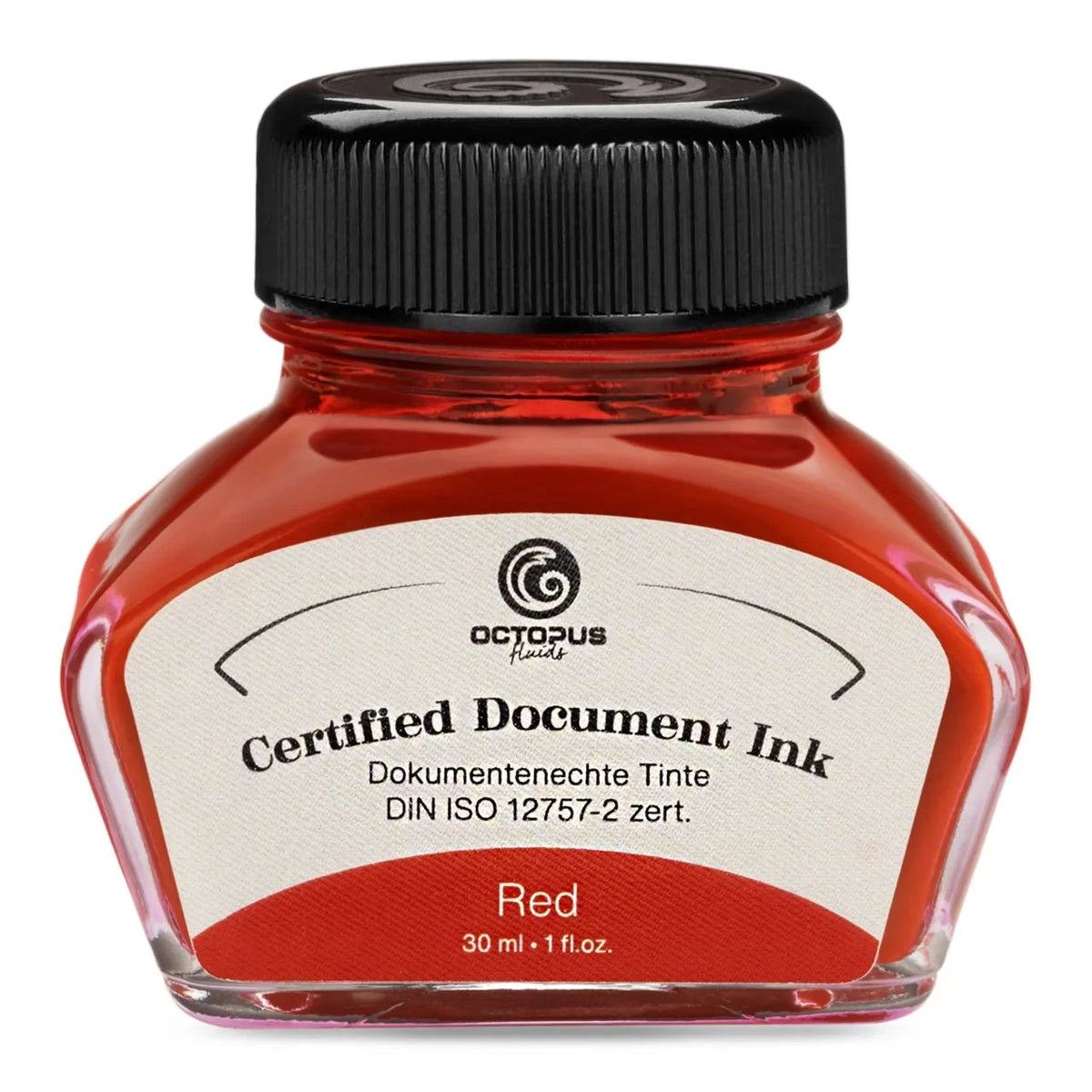 Octopus Fluids Fountain Pen Document Ink - 30 ml Bottle - Red -  Made in Germany