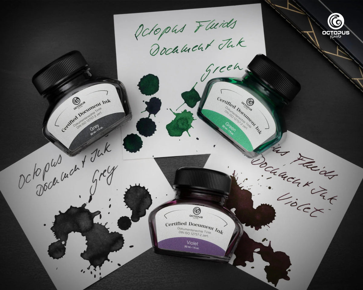 Octopus Fluids Fountain Pen Document Ink - 30 ml Bottle - Violet Purple -  Made in Germany colors