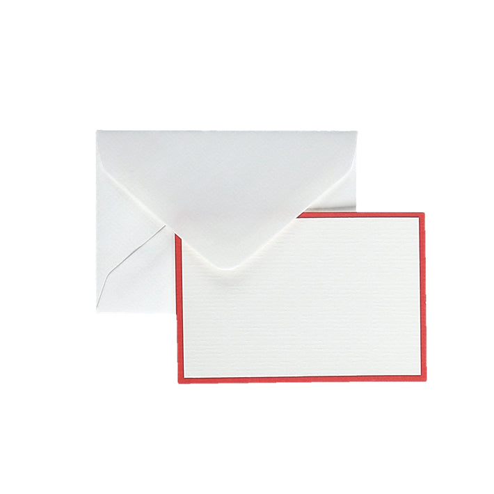 Original Crown Mill Bi-Color Small Note Card Letter Set - White Red