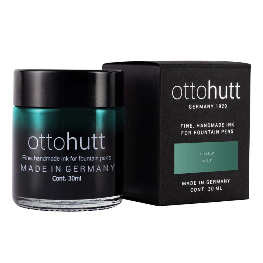 Otto Hutt Scented Fountain Pen Ink - 30ml Bottle - Billow Turquoise - Mint Scent - Made in Germany