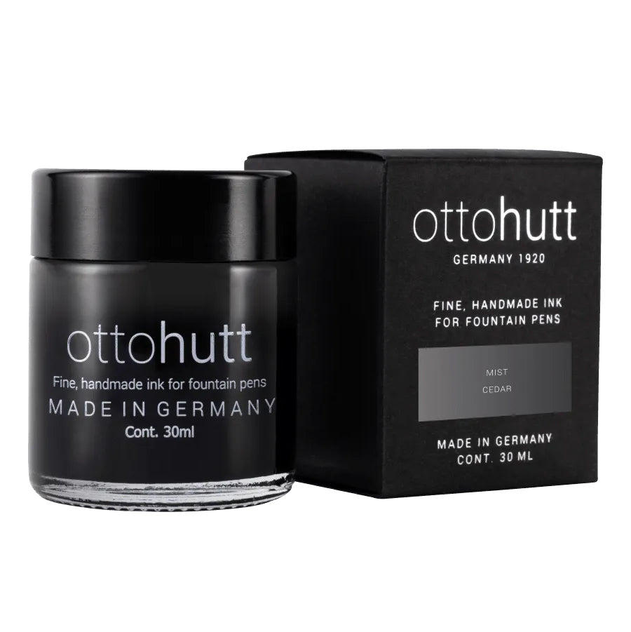 Otto Hutt Scented Fountain Pen Ink - 30ml Bottle - Mist Gray - Cedar Scent - Made in Germany