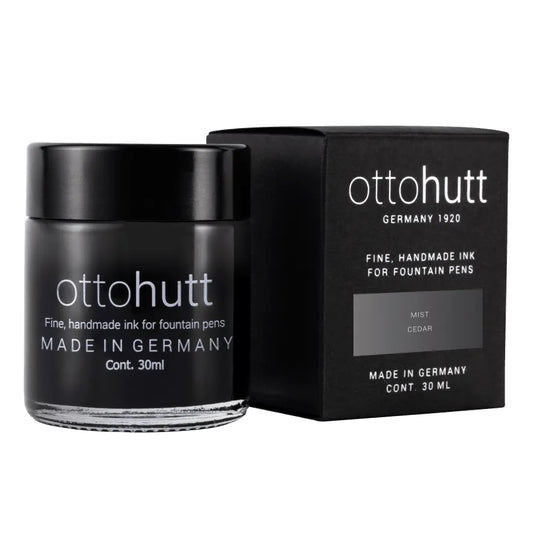 Otto Hutt Scented Fountain Pen Ink - 30ml Bottle - Mist Gray - Cedar Scent - Made in Germany