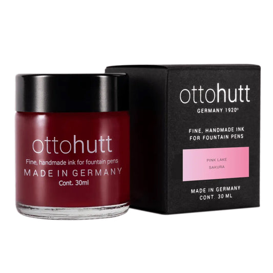 Otto Hutt Scented Fountain Pen Ink - 30ml Bottle - Pink Lake - Sakura Scent