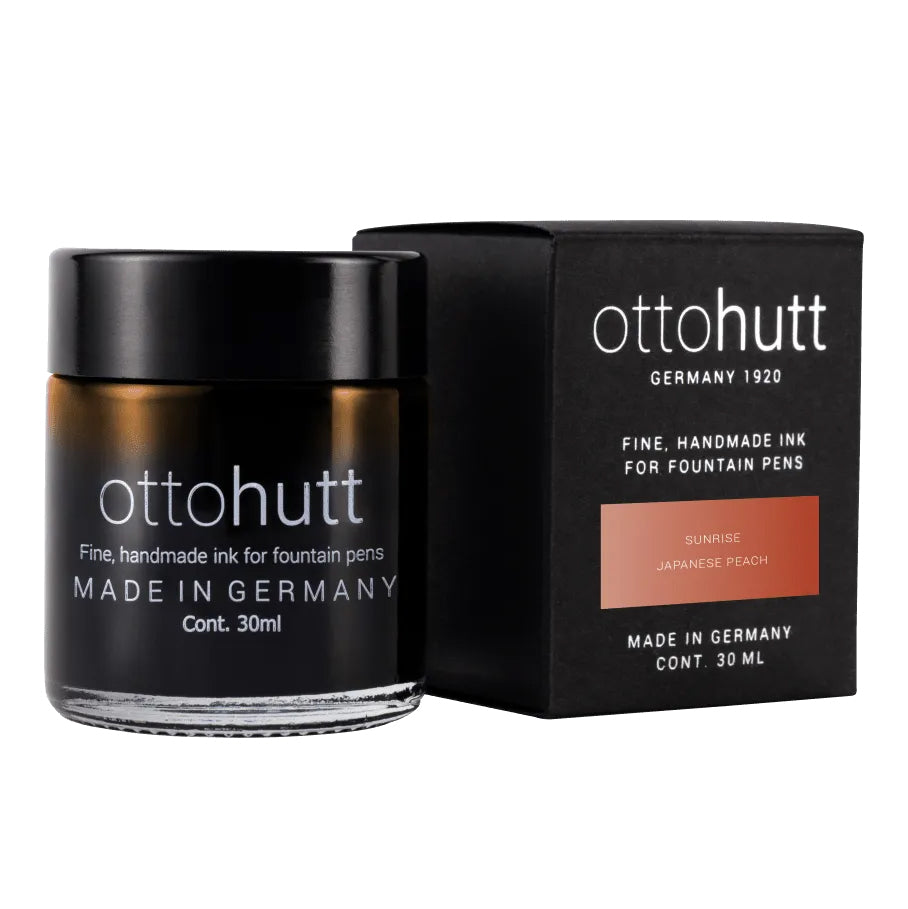 Otto Hutt Scented Fountain Pen Ink - 30ml Bottle - Sunrise Orange - Japan Peach Scent - Made in Germany