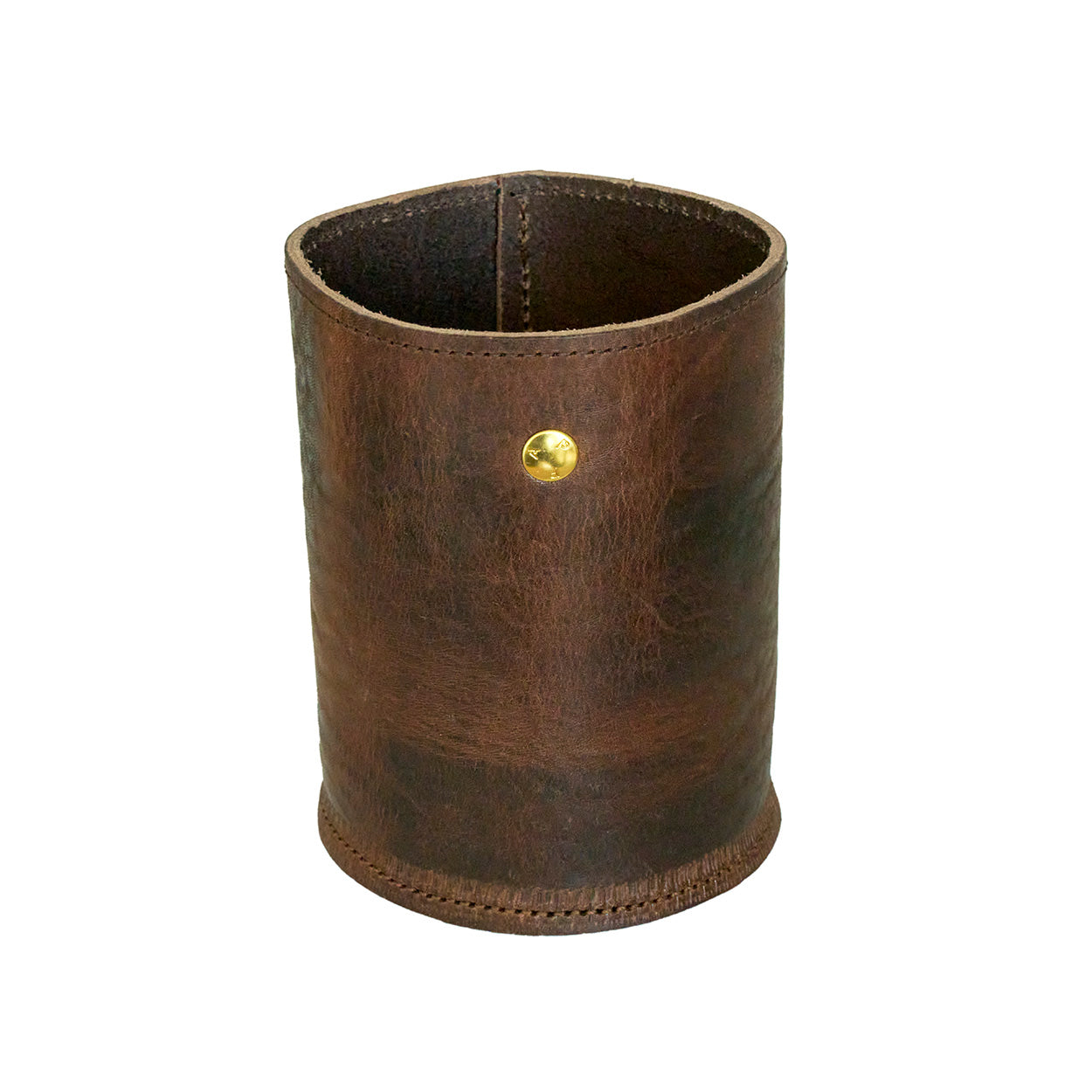 PAP Sweden Leather Pen Cup - Brown