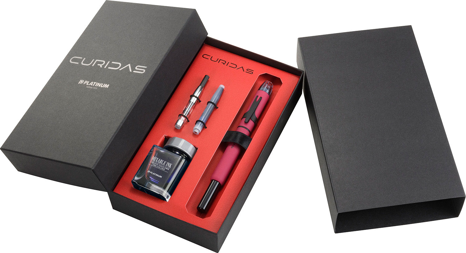 Platinum Curidas Matte Retractable Nib Fountain Pen Limited Edition Matte Red Gift Box
