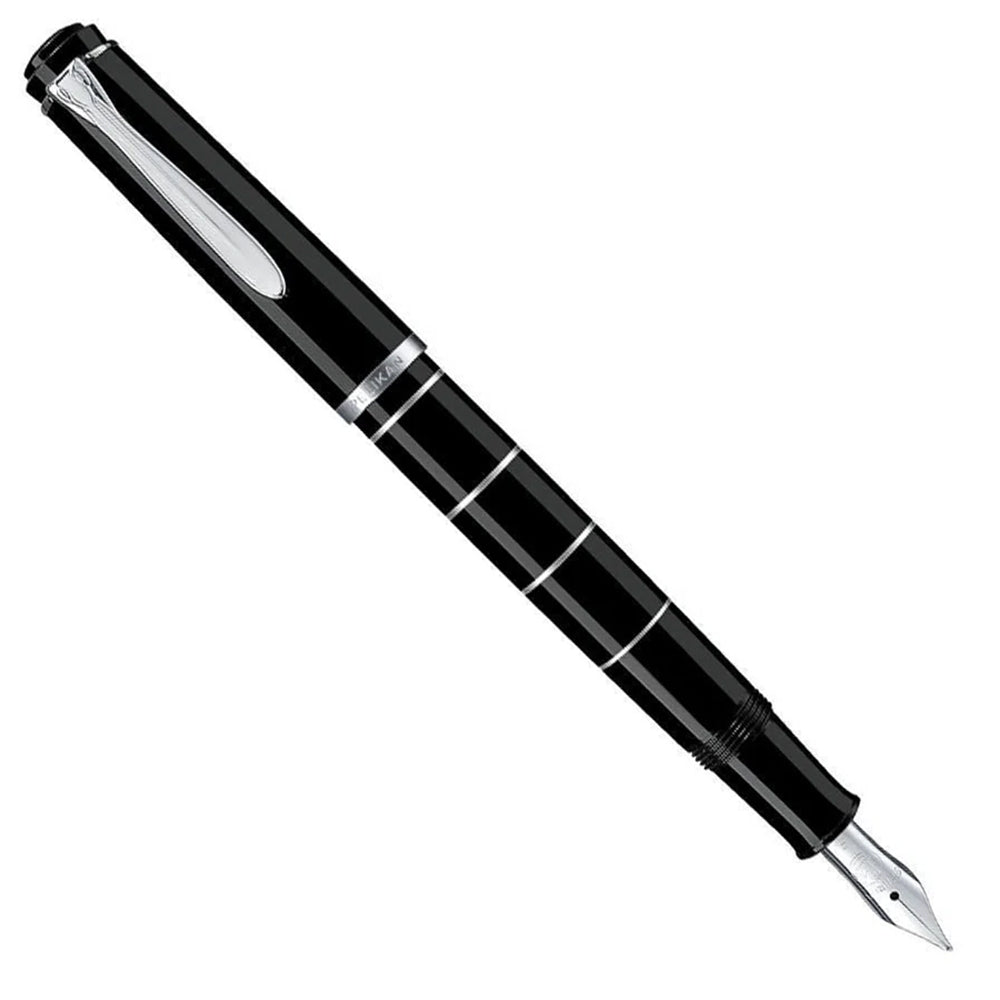 Pelikan Classic M215 Fountain Pen - Black - Metal Rings