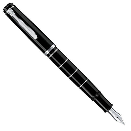Pelikan Classic M215 Fountain Pen - Black - Metal Rings