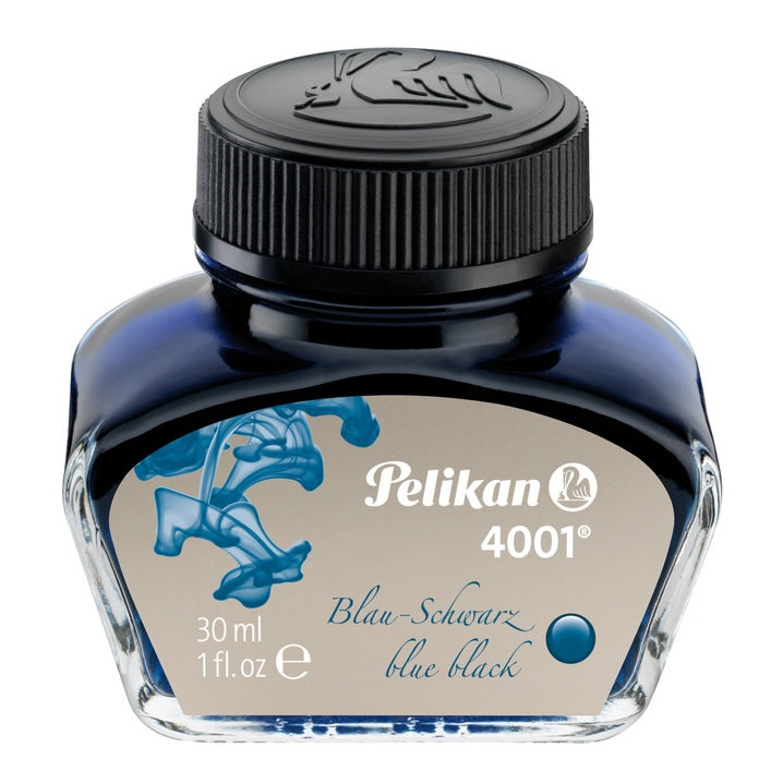 Pelikan 4001 Fountain Pen Ink - 30 ml Bottle - Blue Black - Made in Germany