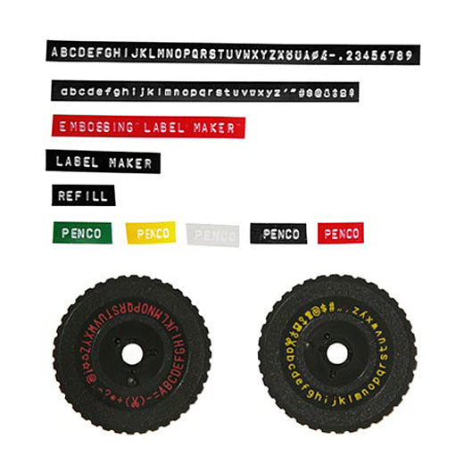 Penco Tape Writer Embossing Label Maker - Tape and Wheels