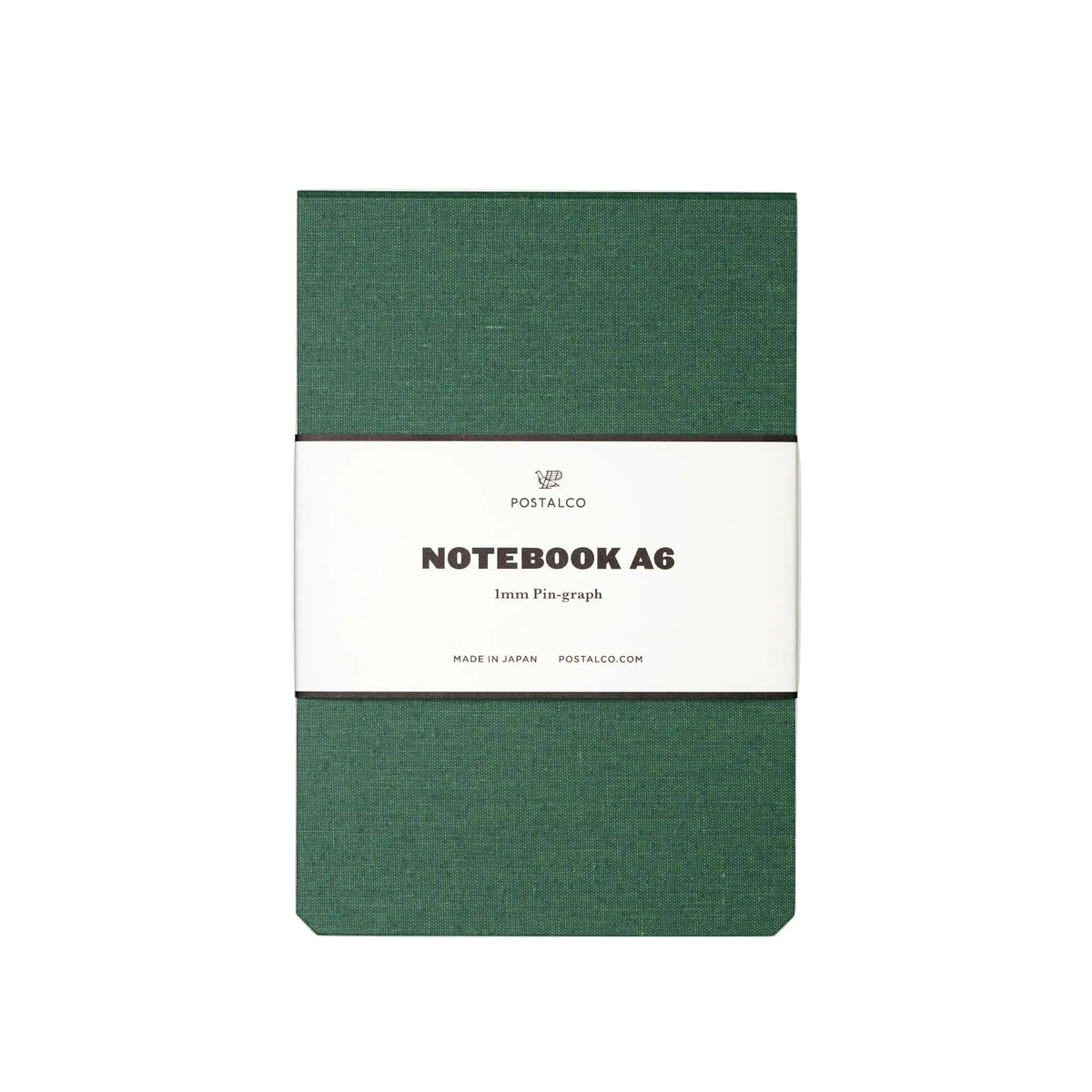 Postalco Notebook A6 - Dark Green - Fountain Pen Friendly - Made in Japan