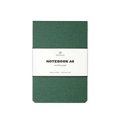 Postalco Notebook A6 - Dark Green - Fountain Pen Friendly - Made in Japan